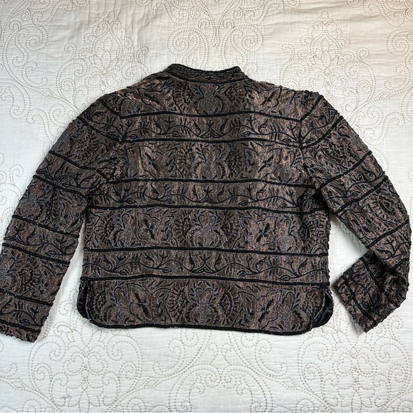 Vintage hand beaded formal jacket - Picture 8 of 9